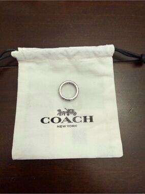 Coach Silver-Tone Signature C Ring